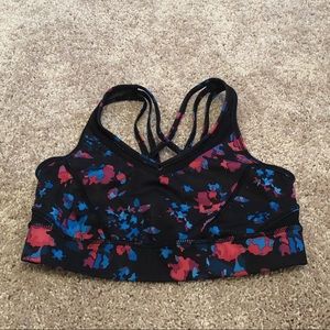 Lululemon Multi Color Strappy Sports Bra- Size 6